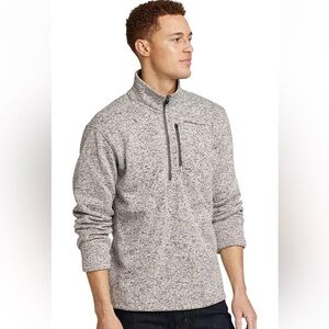 Eddie Bauer Men's Convector 1/2-Zip Sweater in Heather Grey size L